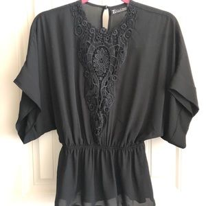 Black Chiffon Blouse
